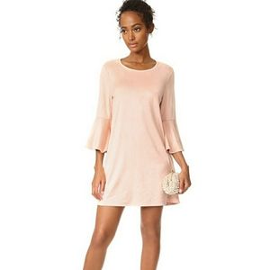 Jack By BB Dakota Devlyn Flounce Pink Suede Dress